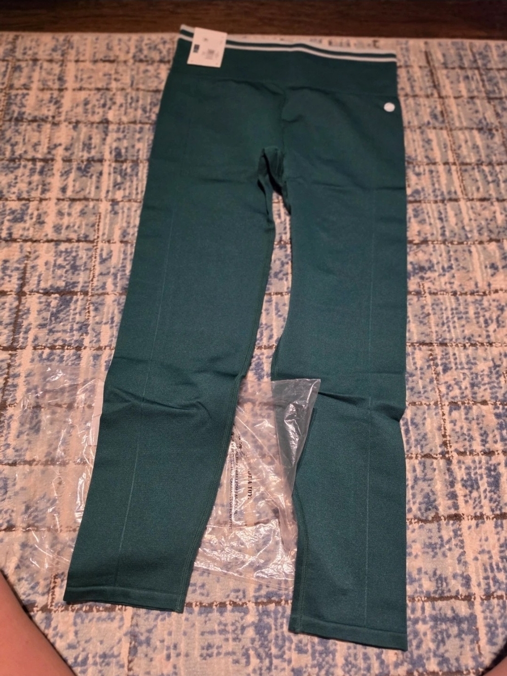 Girls' Green Athletic Performance Leggings - (Brand)